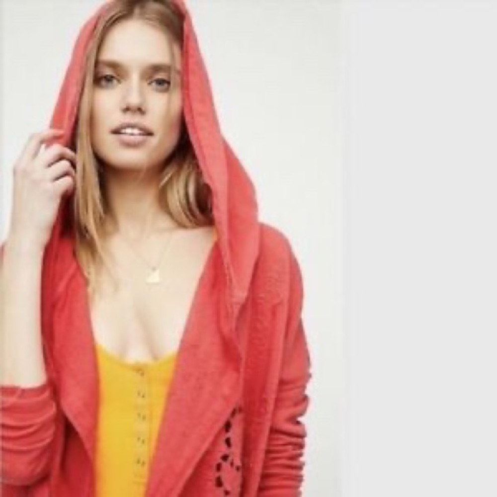 Free People Pretty Daze Cardi Coral